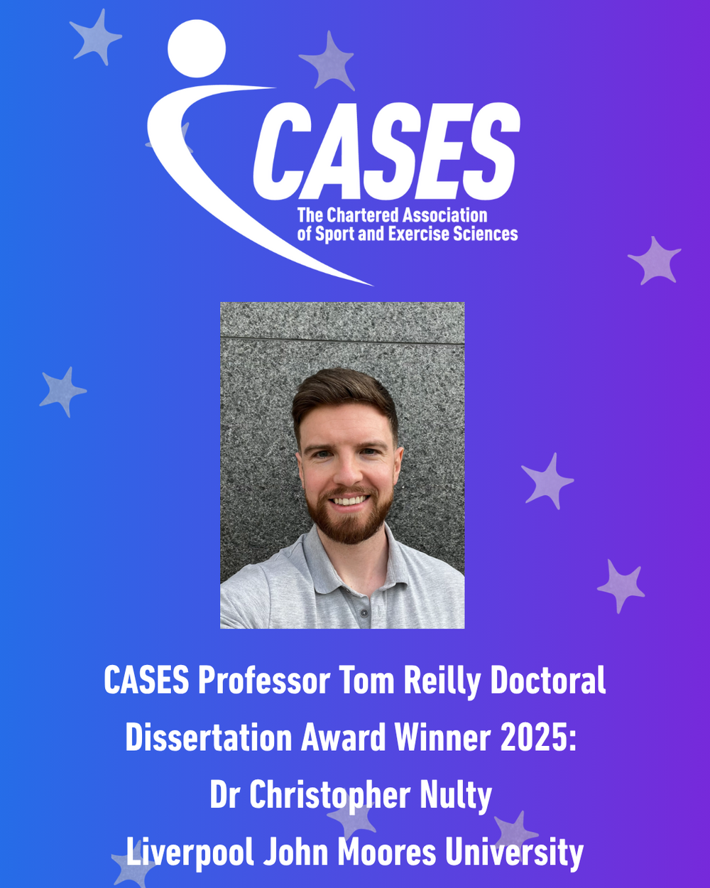 CASES Professor Tom Reilly Doctoral Dissertation Award Winner Announced